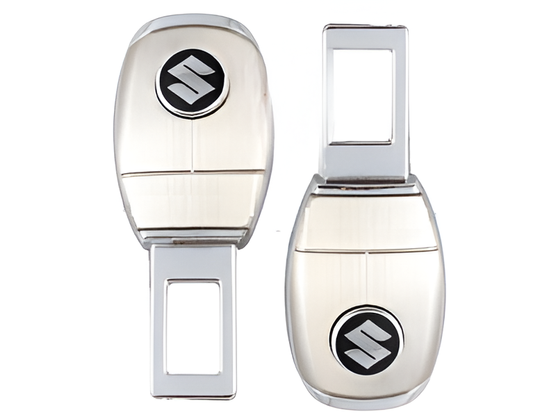 Suzuki Logo Seat Belt Clip in durable metal, providing enhanced comfort and a stylish touch for Suzuki car owners.