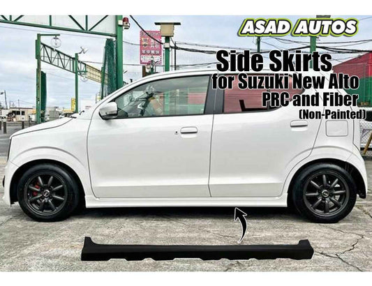 Side Skirts (Non-Painted) for Suzuki New Alto 2014 2025 – PRC and Fiber Options Available
