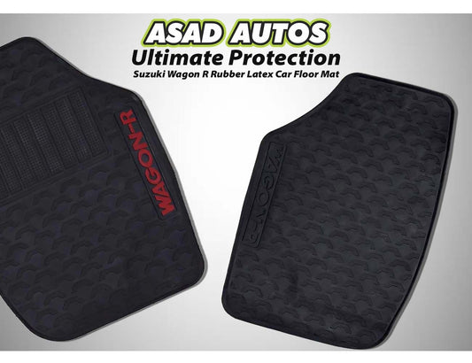 Suzuki Wagon R 2014-2024 Rubber Latex Car Floor Mats, designed for all-weather protection, durability, and a perfect fit to keep your car’s interior clean and stylish.