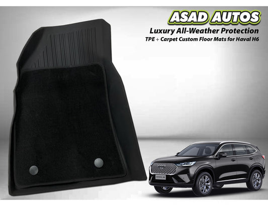 TPE + Carpet Floor Mat for Haval H6 – Custom Fit Luxury All-Weather Mats