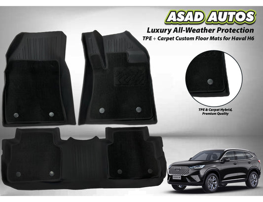 TPE + Carpet Floor Mat for Haval H6 – Custom Fit Luxury All-Weather Mats