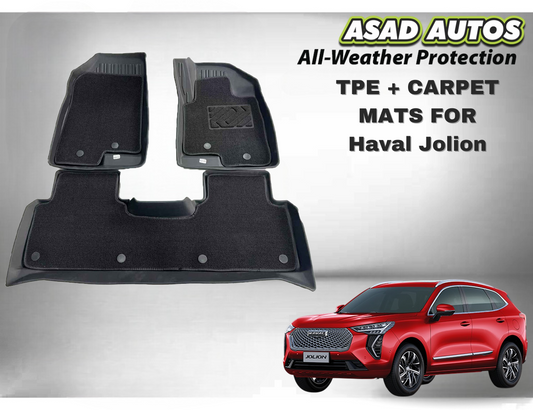 TPE + Carpet Floor Mat for Haval Jolion – All-Weather Luxury Car Mats