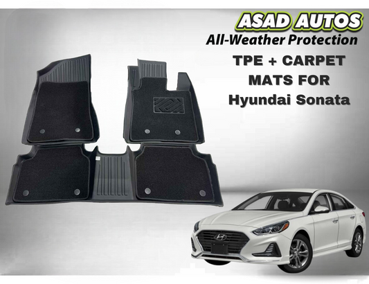 TPE + Carpet Floor Mat for Hyundai Sonata – Custom Fit Luxury All-Weather Mats