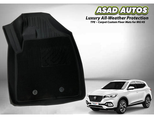 TPE + Carpet Floor Mat for MG HS – Custom Fit Premium All-Weather Mats