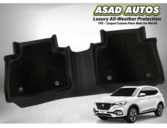 TPE + Carpet Floor Mat for MG HS – Custom Fit Premium All-Weather Mats