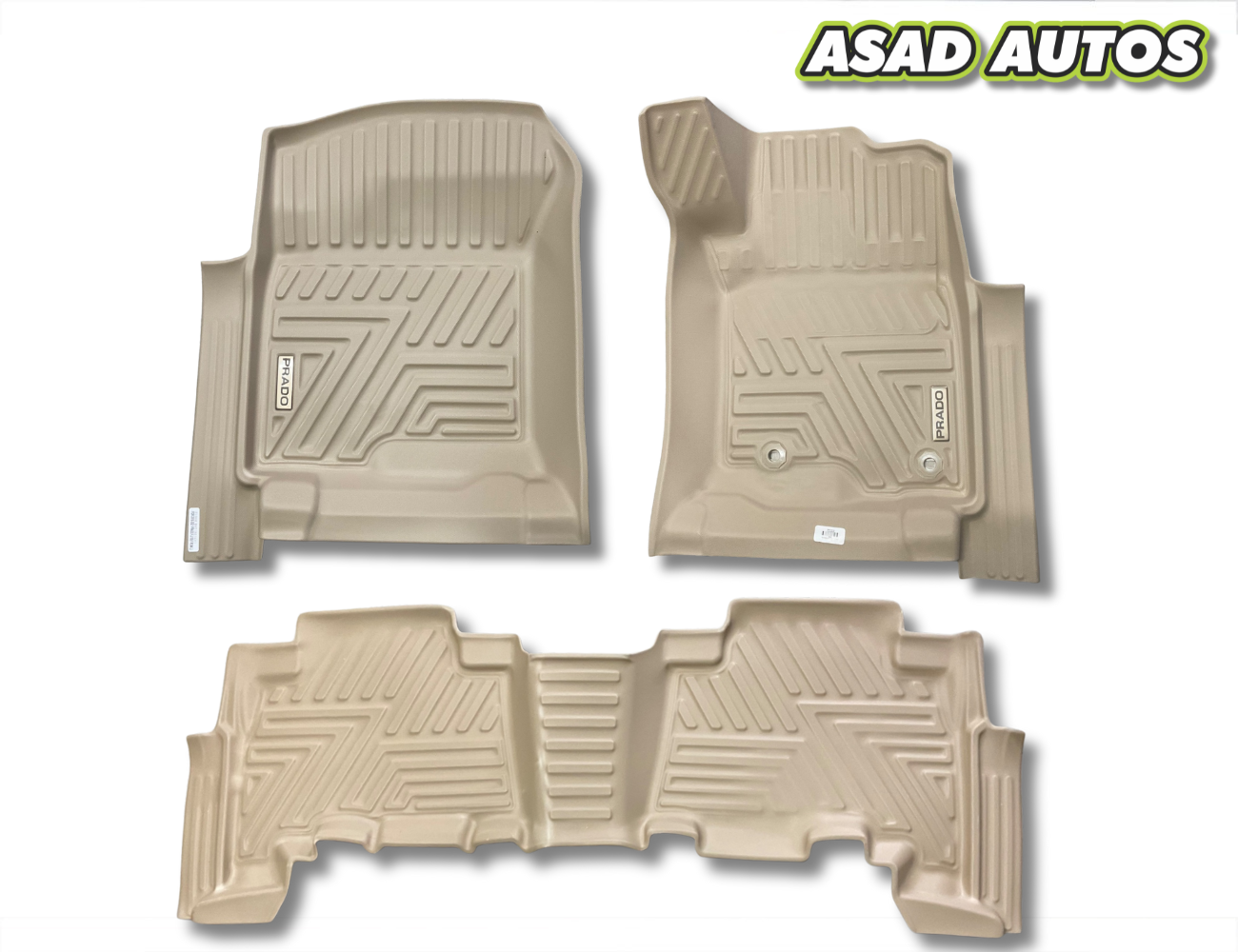 TPE Floor Mats for Toyota Land Cruiser Prado (2009–2023) – All-Weather Beige Color