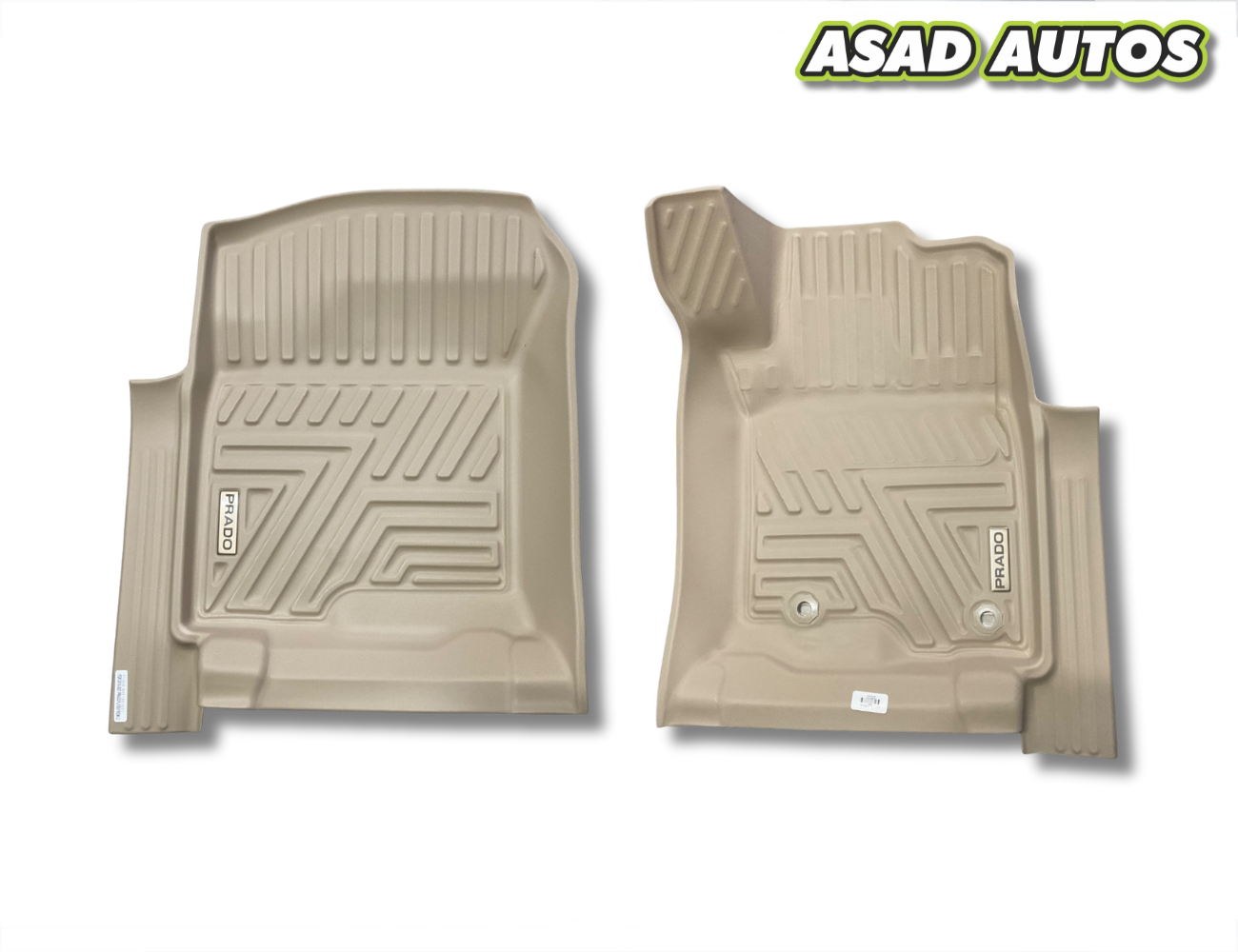 TPE Floor Mats for Toyota Land Cruiser Prado (2009–2023) – All-Weather Beige Color