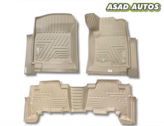 TPE Floor Mats for Toyota Land Cruiser Prado (2009–2023) – All-Weather Beige Color