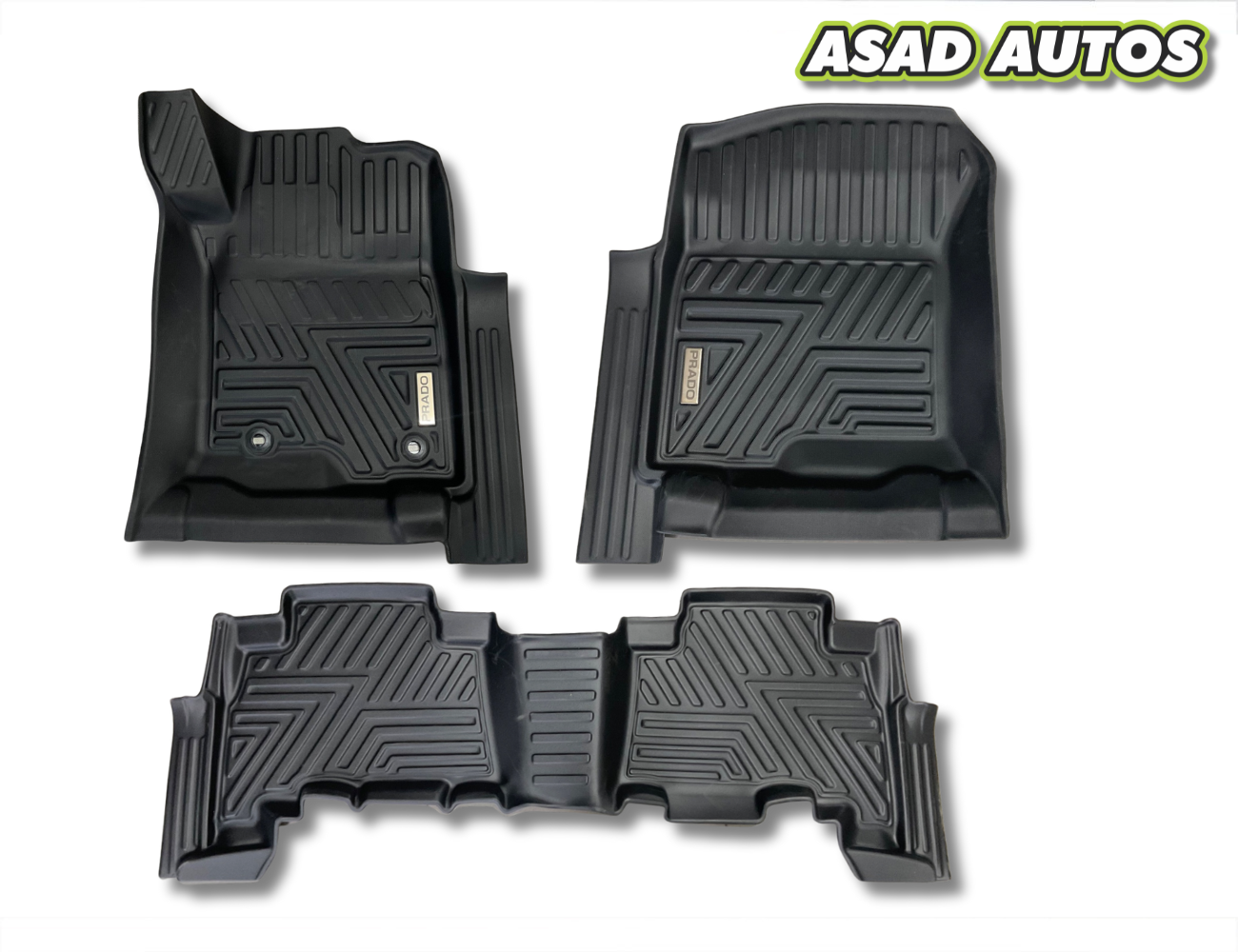 TPE Floor Mats for Toyota Land Cruiser Prado (2009–2023) – Black Color | All-Weather
