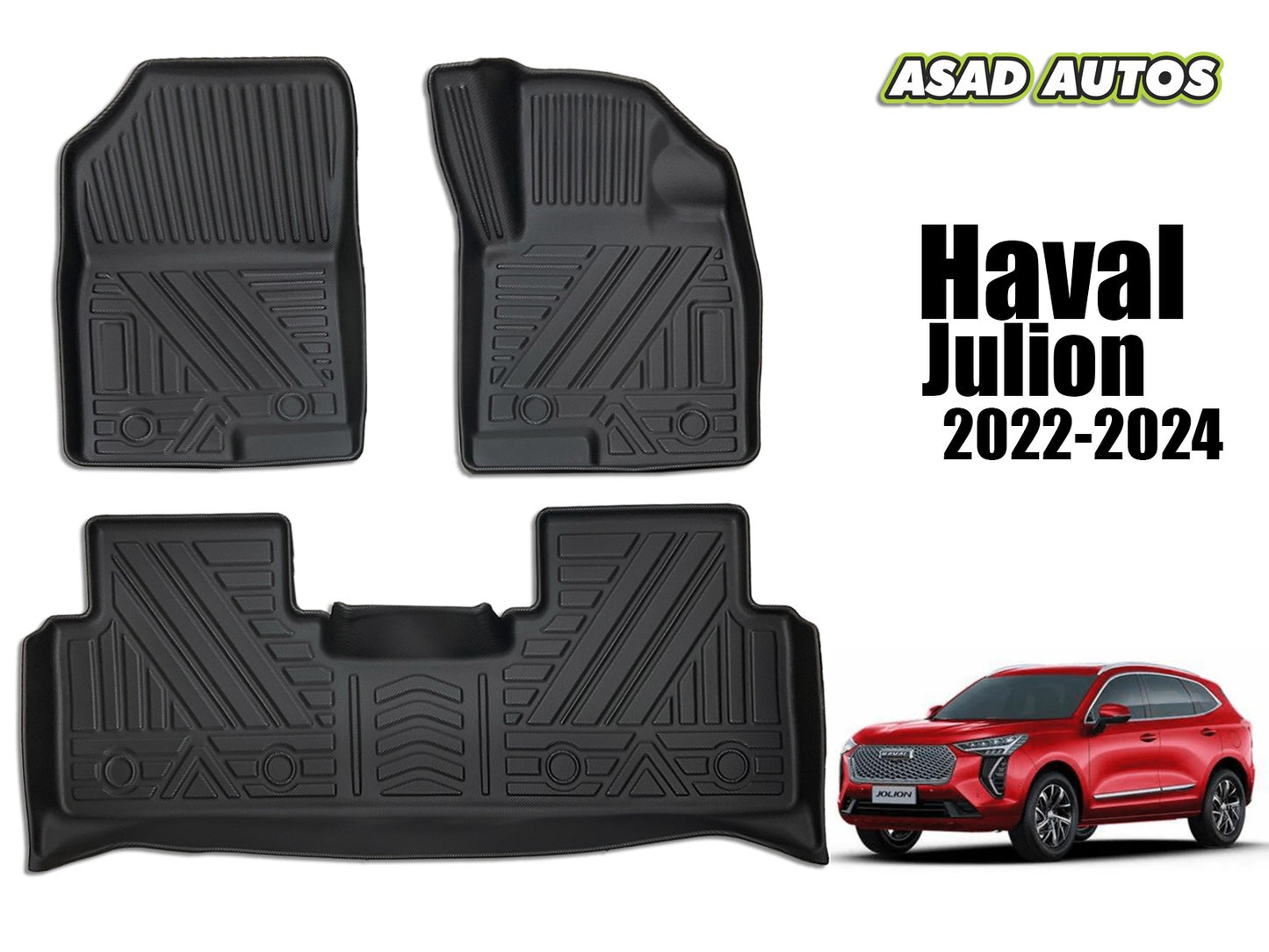 TPE Style Floor Mats for Haval Julion 2022-2024 – Durable Protection and Comfort