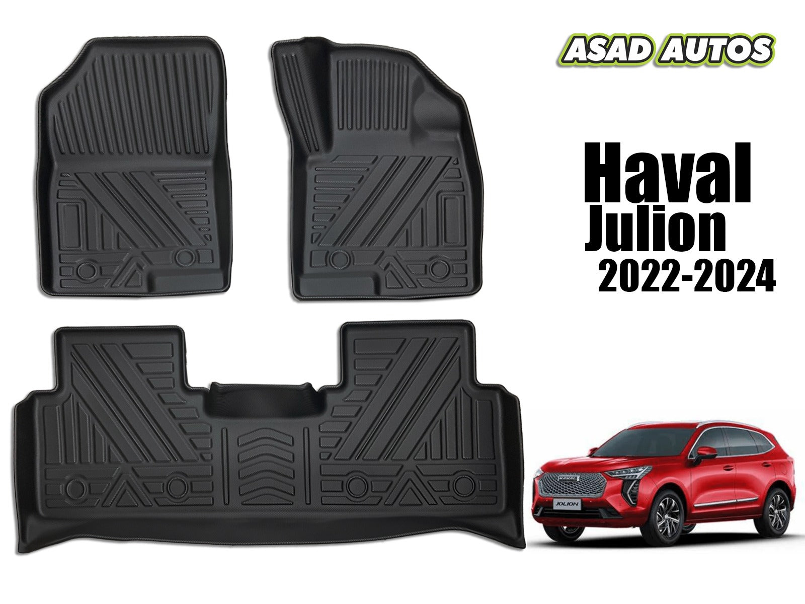 TPE Style Floor Mats for Haval Julion 2022-2024 – Durable Protection and Comfort