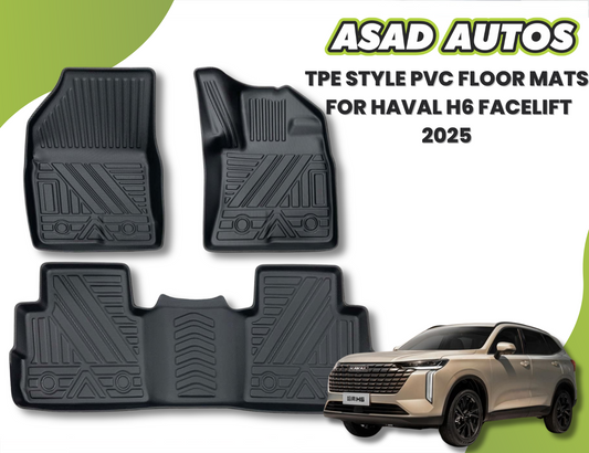 TPE Style PVC Floor Mats For Haval H6 Facelift (2025) – Custom Fit, All-Weather Interior Protection