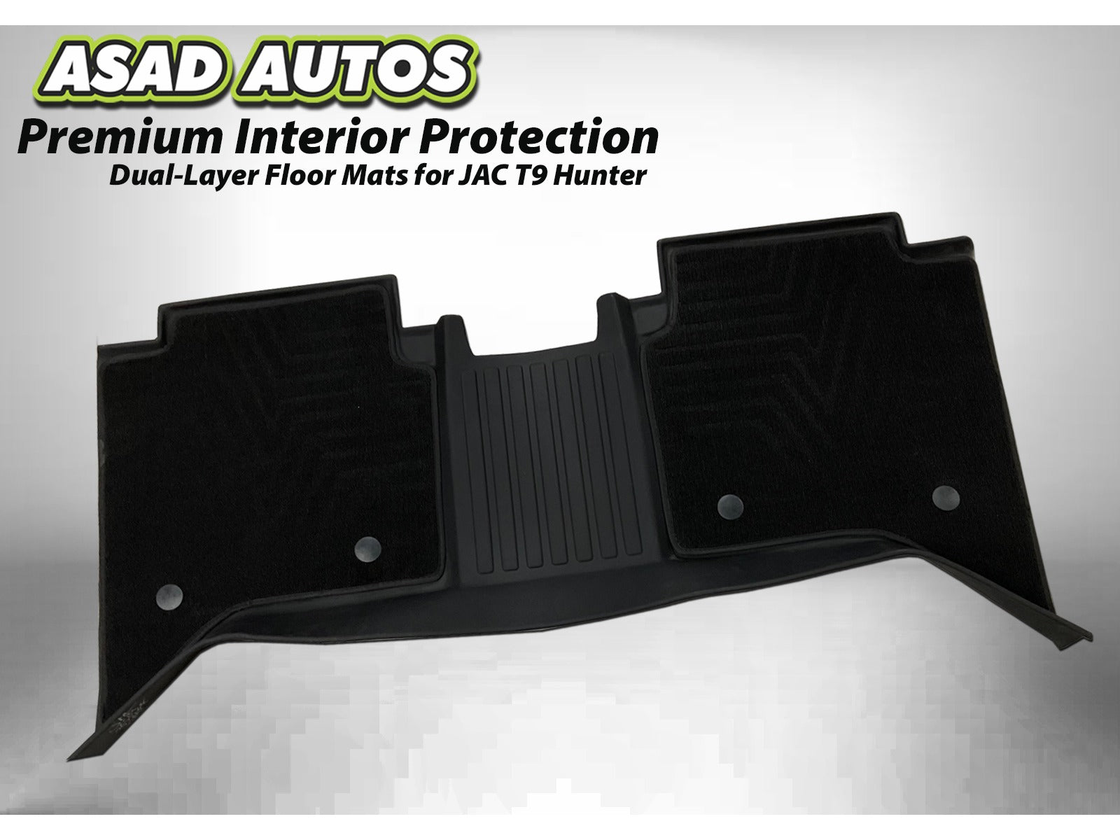 TPH + Carpet Floor Mats for JAC T9 Hunter – Luxury Comfort & All-Weather Protection