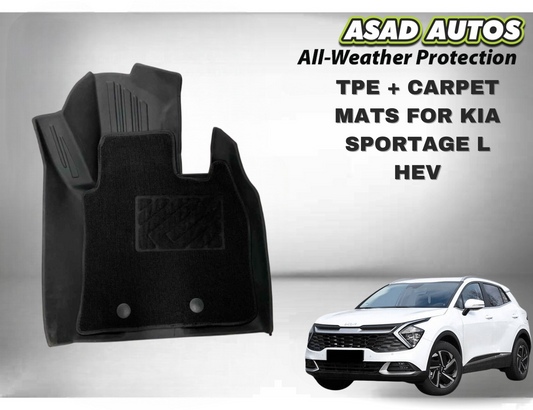 TPH + Carpet Floor Mats for Kia Sportage – Premium Custom Fit & All-Weather Protection