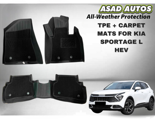 TPH + Carpet Floor Mats for Kia Sportage – Premium Custom Fit & All-Weather Protection