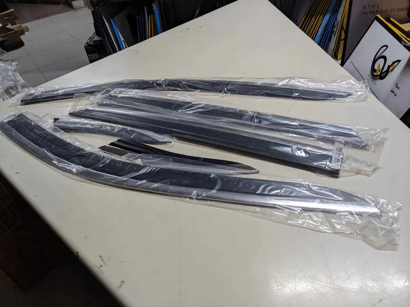 TXR Chrome Airpress for MG HS – Premium Wind Deflectors for Sleek Style and Protection