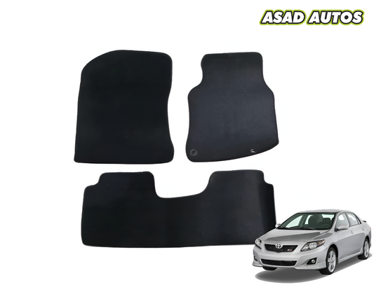 Toyota Corolla 2009-2013 Carpet Floor Mats – Black Color | Premium Fit
