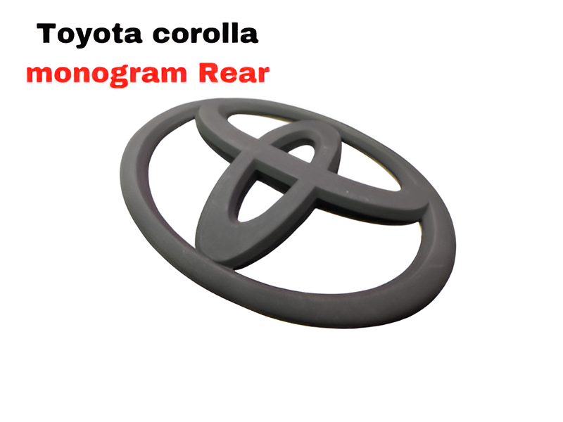 Toyota Corolla 2014-2024 Matte Black Monogram Rear – Modern and Sleek Exterior Upgrade