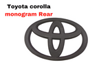 Toyota Corolla 2014-2024 Matte Black Monogram Rear – Modern and Sleek Exterior Upgrade