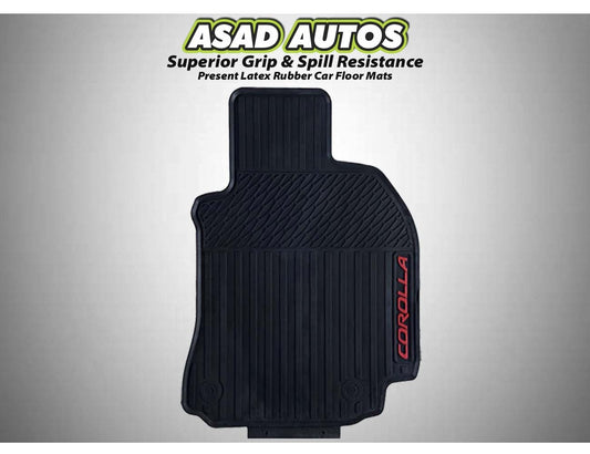 Toyota Corolla 2014-Present Latex Rubber Car Floor Mats offering all-weather protection with a durable, waterproof, and anti-slip design.
