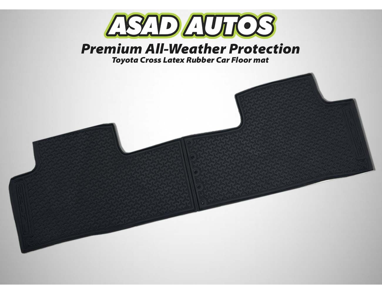 Toyota Cross 2024 Latex Rubber Car Floor Mat with waterproof, anti-slip design for superior interior protection.