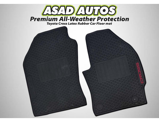 Toyota Cross 2024 Latex Rubber Car Floor Mat with waterproof, anti-slip design for superior interior protection.
