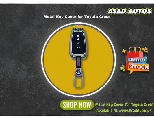 Metal Key Cover for Toyota Cross 2021-2026 - Premium Zinc Alloy Pakistan