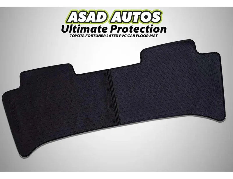 Toyota Fortuner 2014-2021 Latex PVC Car Floor Mats, featuring a custom fit, durable waterproof design, and all-weather protection for enhanced interior cleanliness.