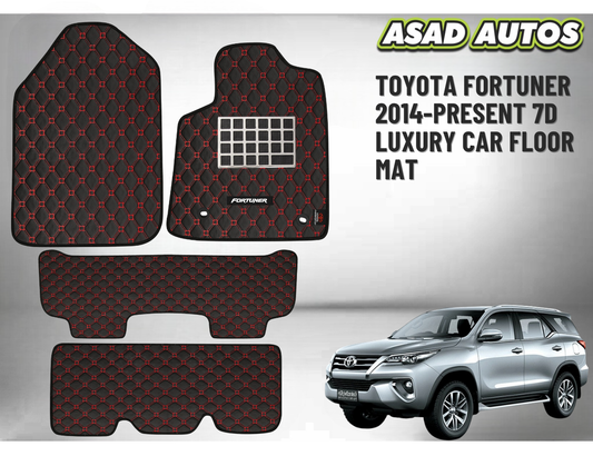 Toyota Fortuner 7D Luxury Car Floor Mat – Custom Fit, Waterproof & Premium Quality