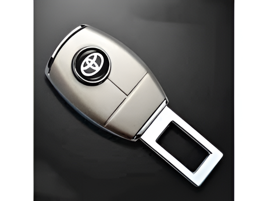 Toyota Logo Seat Belt Clip in durable metal, offering enhanced comfort and style for Toyota car owners.
