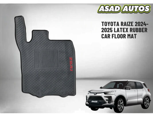 Toyota Raize 2024–2025 Latex Rubber Car Floor Mat – All-Weather Protection