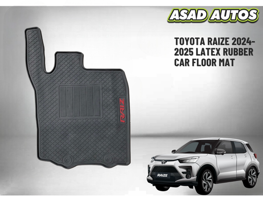 Toyota Raize 2024–2025 Latex Rubber Car Floor Mat – All-Weather Protection