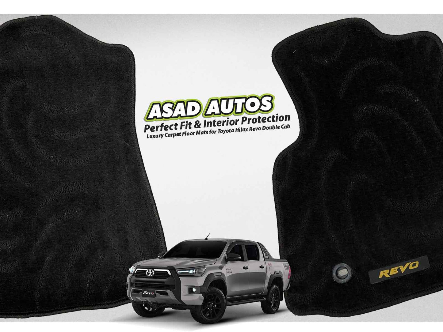Carpet Floor Mats for Toyota Revo Hilux – Custom Fit & Premium Comfort