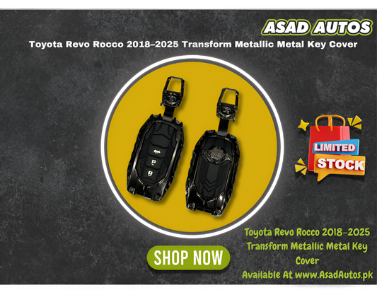 Toyota Revo Rocco 2018–2025 Transform Metallic Metal Key Cover – Premium Zinc Alloy Key Shell