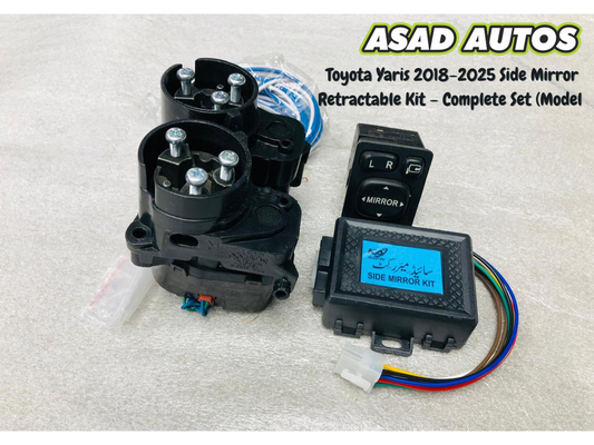 Toyota Yaris 2018–2025 Side Mirror Retractable Kit – Complete Set (Model