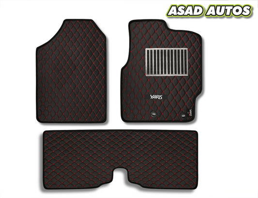 Toyota Yaris 7D Luxury Car Floor Mats (2021–Present) – Custom Fit & Premium Design