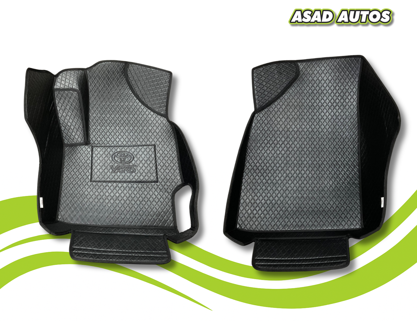 Toyota Yaris Japanese 2023-2025 12D luxury custom fit waterproof car floor mats full interior protection