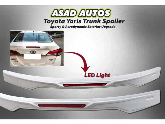 Toyota Yaris Trunk Spoiler – Stylish and sporty accessory designed for enhanced rear aerodynamics and vehicle aesthetics.