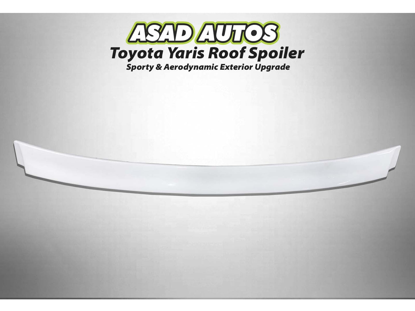 Toyota Yaris roof spoiler with a sleek, aerodynamic design for a sporty and modern look.