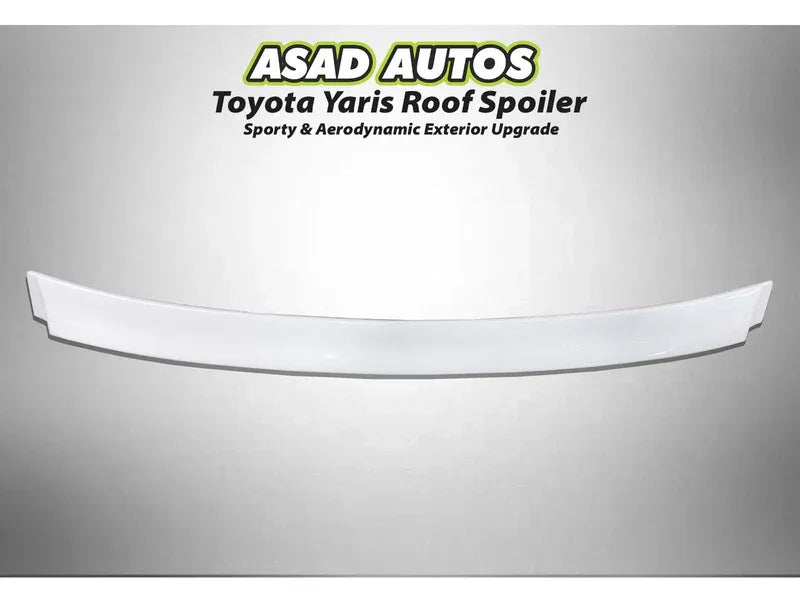 Toyota Yaris roof spoiler with a sleek, aerodynamic design for a sporty and modern look.