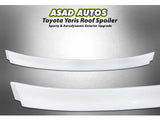 Toyota Yaris roof spoiler with a sleek, aerodynamic design for a sporty and modern look.