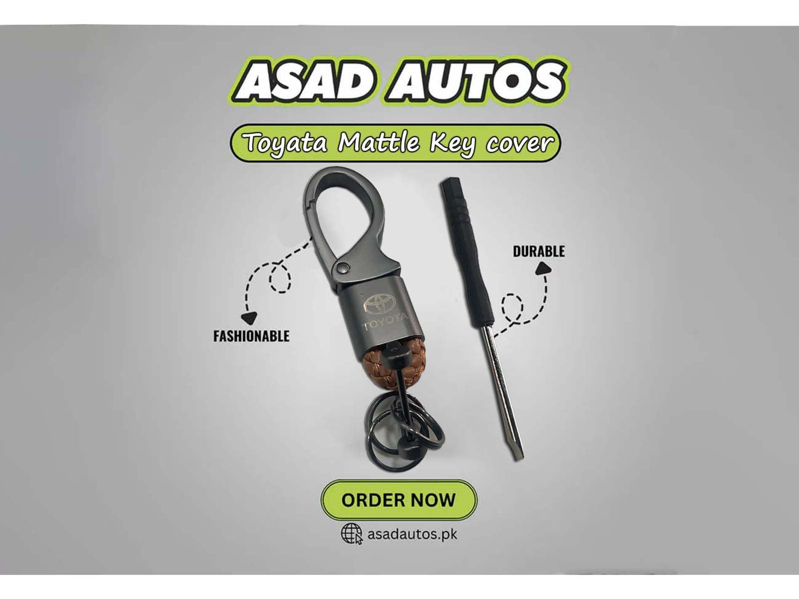 Toyota metal keychain featuring a sleek and durable design with the iconic Toyota logo.