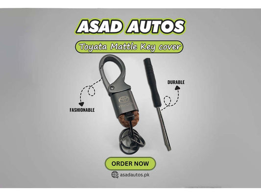 Toyota metal keychain featuring a sleek and durable design with the iconic Toyota logo.