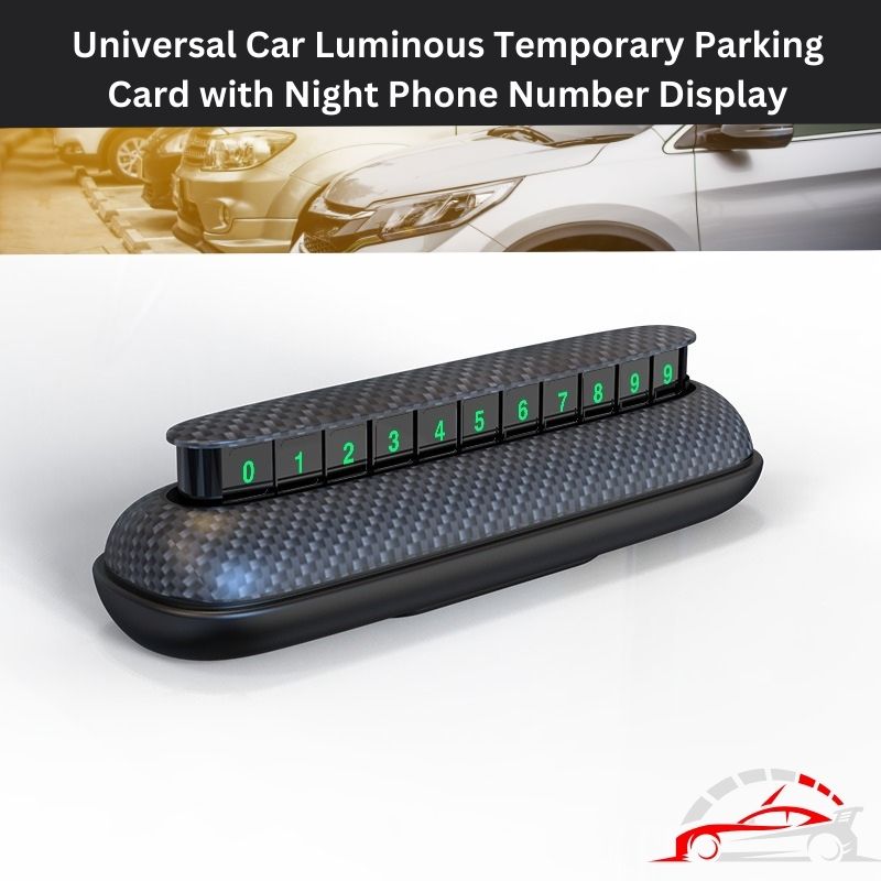 Universal Car Luminous Temporary Parking Card with Night Phone Number Display
