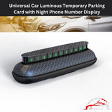 Universal Car Luminous Temporary Parking Card with Night Phone Number Display