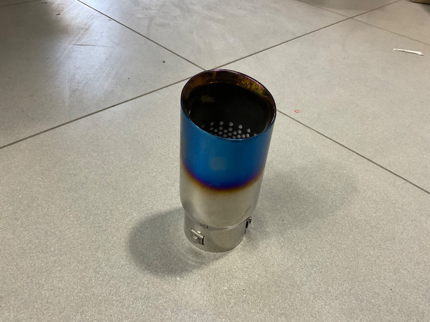 Universal Car HKS Muffler Exhaust Small Silencer Tip in Stainless Steel 3 with a sleek, durable, and stylish design.