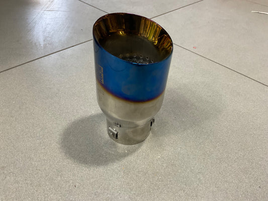 "Universal Car HKS Muffler Exhaust Small Silencer Tip made from stainless steel, designed for durability and sporty performance."