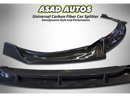 Universal Car Splitter for enhanced aerodynamics and a sporty design, compatible with most vehicle models.