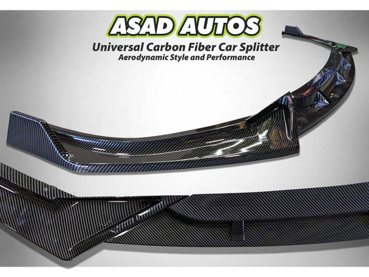 Universal Car Splitter for enhanced aerodynamics and a sporty design, compatible with most vehicle models.