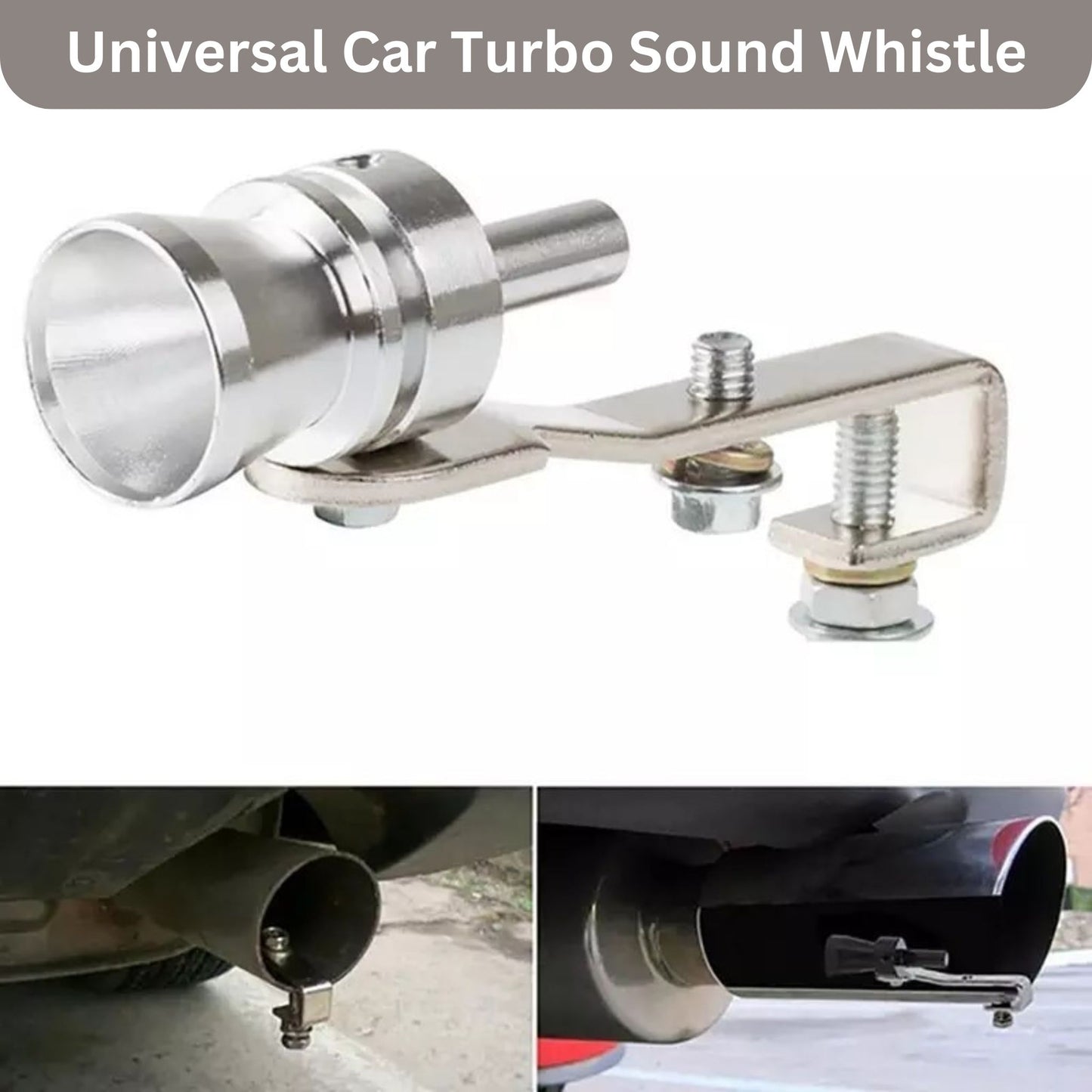 Universal Car Turbo Sound Whistle – For Large 2100-4000 CC Car Engines & Medium 1100 to 2000 CC Car